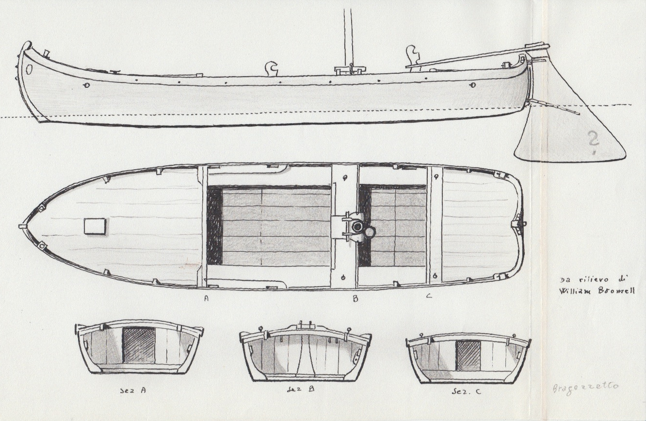 418 Bragozzetto - da rilievo di William Bromell